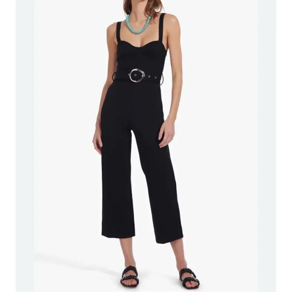 Staud Umbria Ponte One Piece Cropped Jumpsuit - Picture 4 of 6